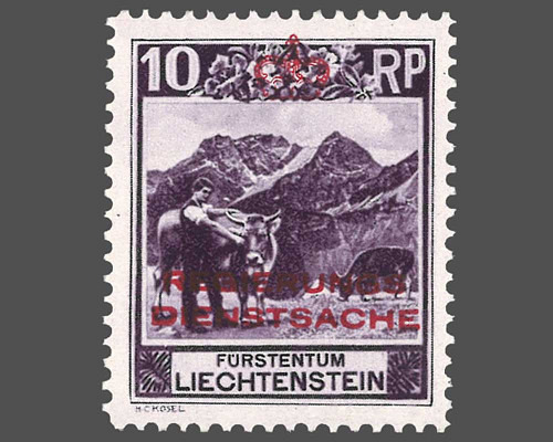 Timbres-poste courants 1930 avec surchar