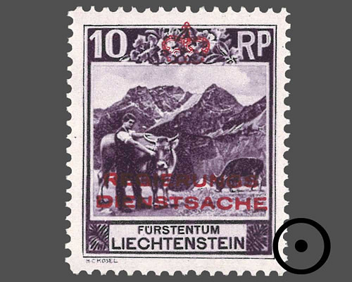 Timbres-poste courants 1930 avec surchar