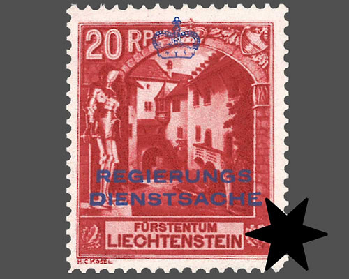 Timbres-poste courants 1930 avec surchar