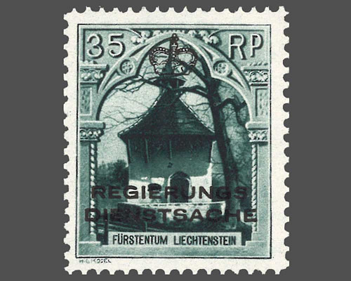 Definitive stamps 1930 with coloured imp