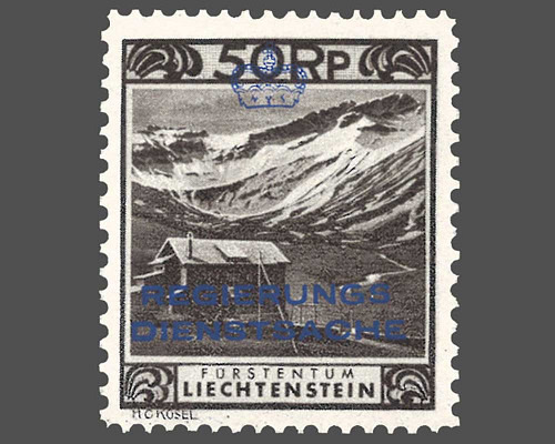 Definitive stamps 1930 with coloured imp