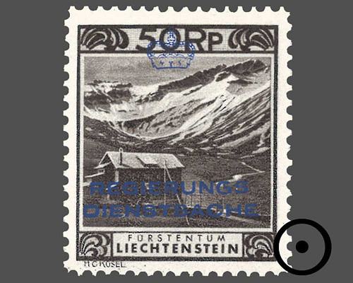 Definitive stamps 1930 with coloured imp