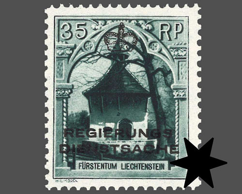 Definitive stamps 1930 with coloured imp