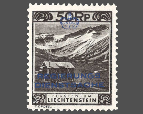 Definitive stamps 1930 with coloured imp