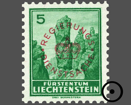 Definitive stamps 1934/1935 with circula
