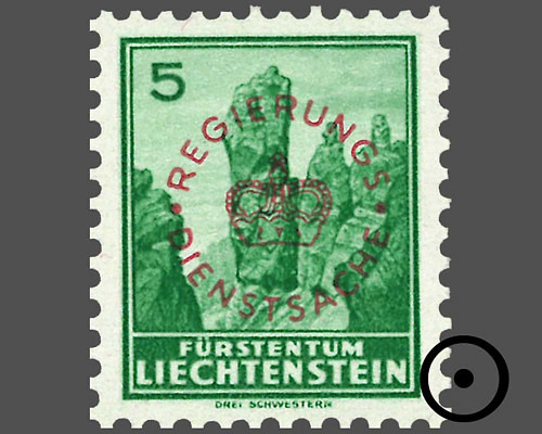 Definitive stamps 1934/1935 with circula