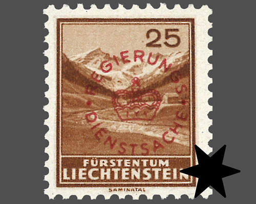 Definitive stamps 1934/1935 with circula