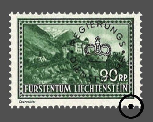 Definitive stamps 1934/1935 with circula