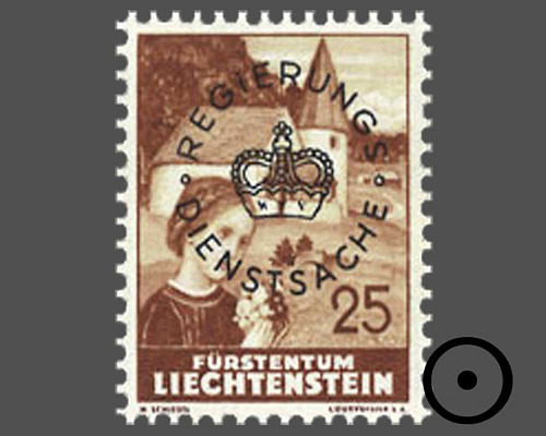 Definitive stamps 1937/1938 with circula