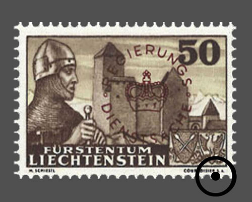 Definitive stamps 1937/1938 with circula