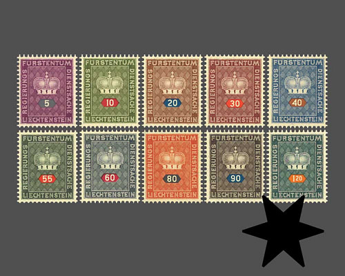 Princekrone / yellow gummed stamp paper