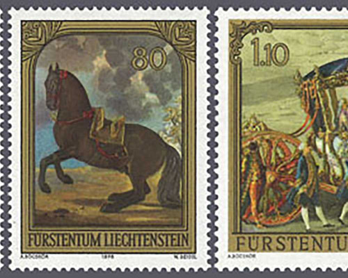 Paintings - Golden coach, Pferde