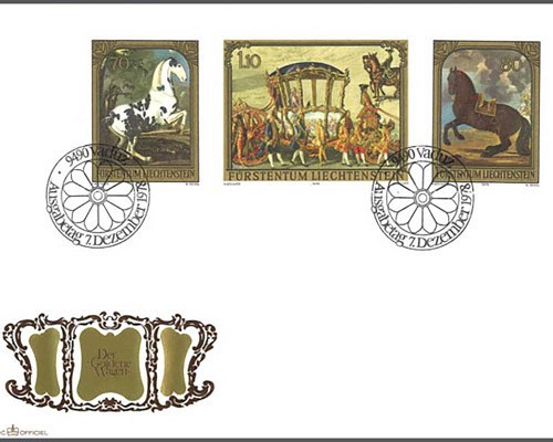 Paintings - Golden coach, Pferde