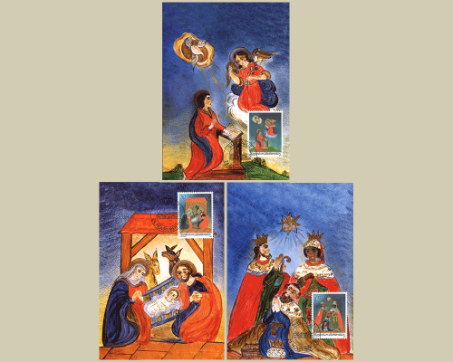 Noël - Peintures sous verre