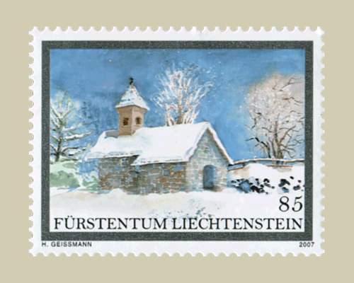 Noël - Vitrail d'église du Triesenberg