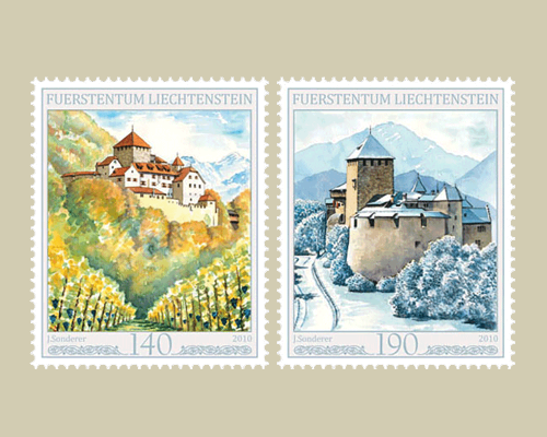 Les quatre saisons du château de Vaduz -