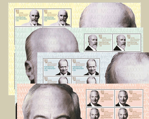 100 ans de timbres au Liechtenstein