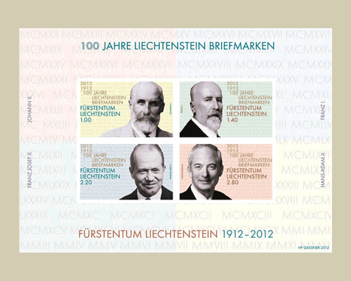 100 ans de timbres au Liechtenstein