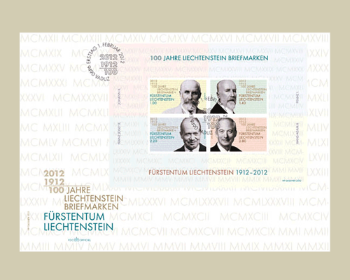 100 ans de timbres au Liechtenstein