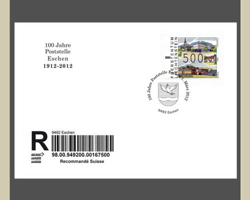 Sonderbeleg - 100 Jahre Poststelle Esche