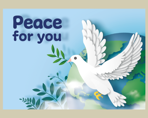 Ansichtskarte - Peace for you