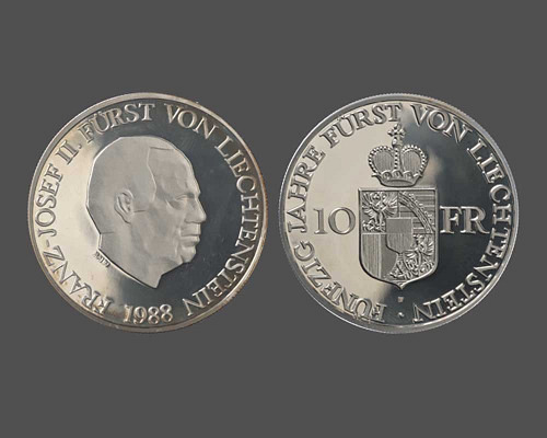 Gedenkprägung zum 50. Regierungsjubiläum