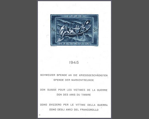 Schweizer Spende an die Kriegsgeschädigt