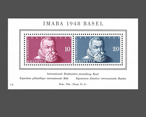 Gedenkblock zur Internationalen Briefma.