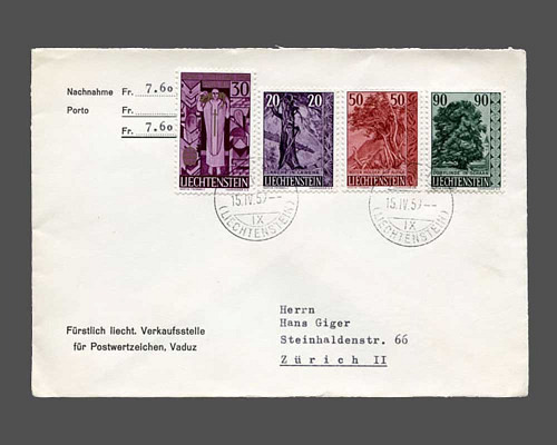 Bäume und Sträucher 1959 mit Papst Pius