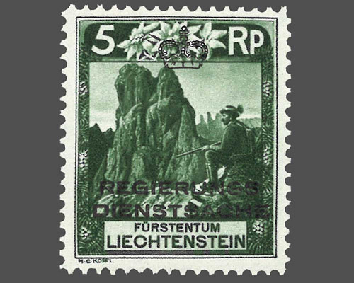 Timbres-poste courants 1930 avec surchar