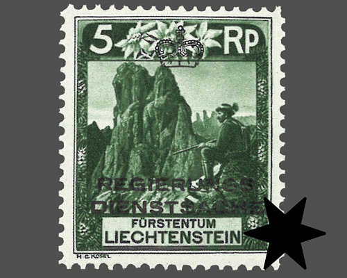 Timbres-poste courants 1930 avec surchar