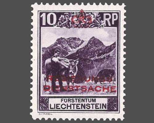 Timbres-poste courants 1930 avec surchar