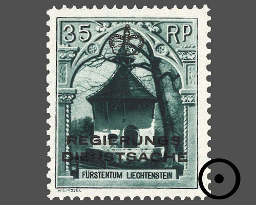 Definitive stamps 1930 with coloured imp