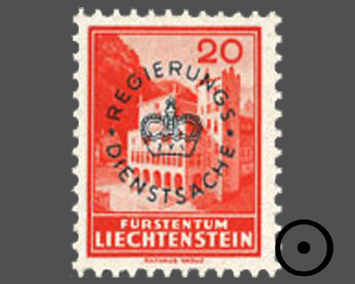 Freimarken 1934/1935 mit kreisförmigem A