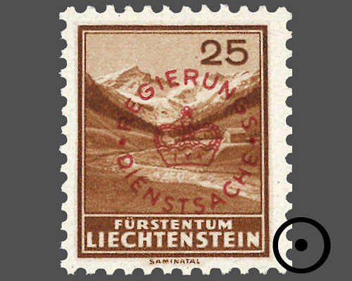 Definitive stamps 1934/1935 with circula