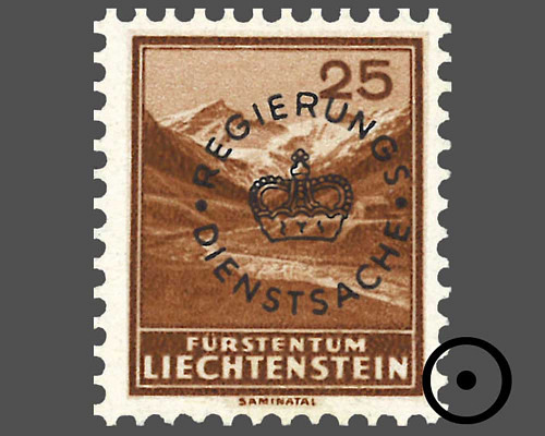 Definitive stamps 1934/1935 with circula