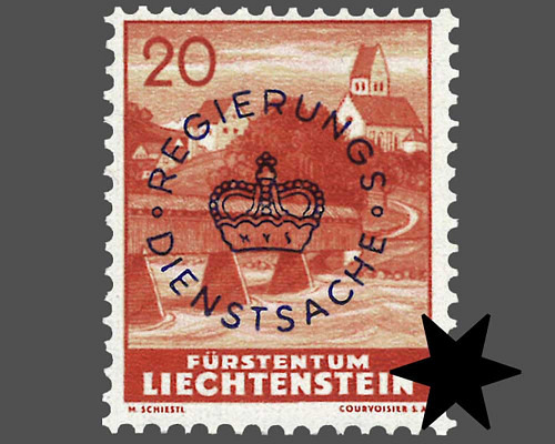 Freimarken 1937/1938 mit kreisförmigem A