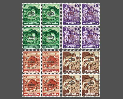 Definitive stamps 1937/1938 with circula