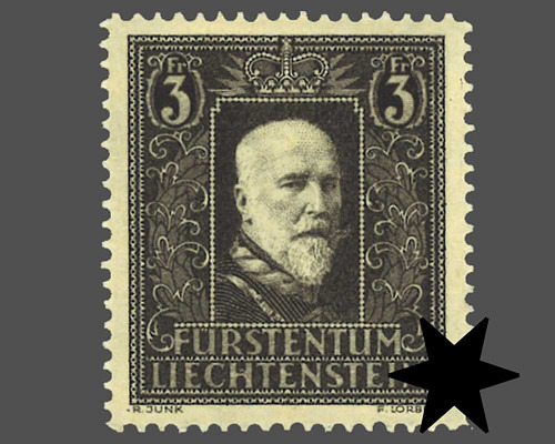 Trauermarke Fürst Franz l.