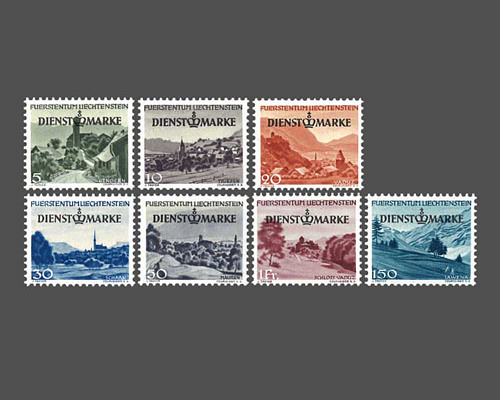 Definitive stamps 1944 with imprint "DIE