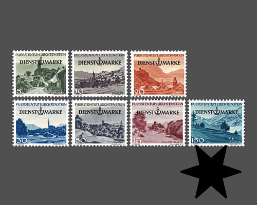 Timbres-poste courants 1944 avec surchar