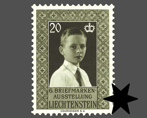 6ème exposition postale à Vaduz - Prince