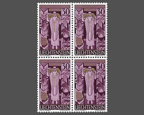 Mourning stamp for Pope Pius Xll.