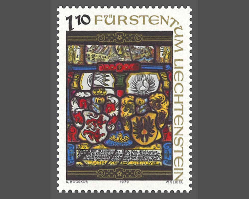 Coat-of-arms plates from the Liechtenste