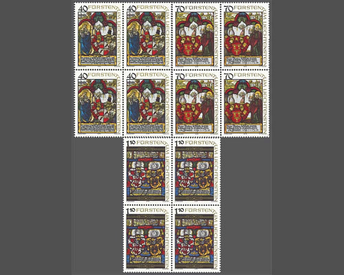Coat-of-arms plates from the Liechtenste