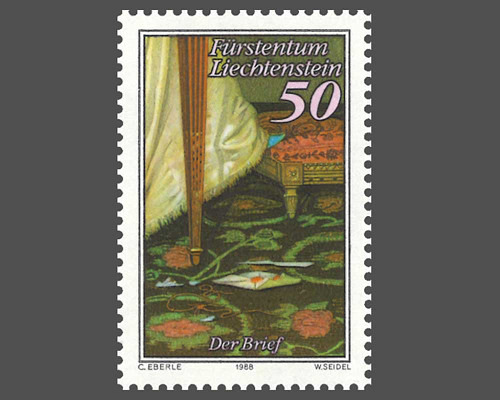 Gemälde von Anton Hickel - Der Brief