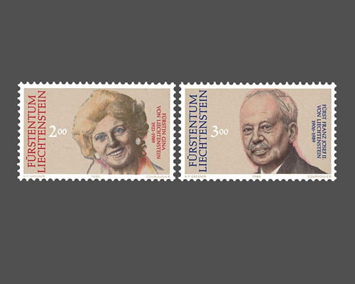Trauermarken Fürst Franz Josef ll.