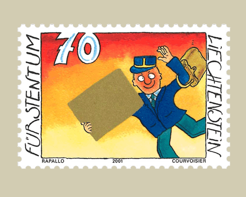 Timbres de voeux - Facteur