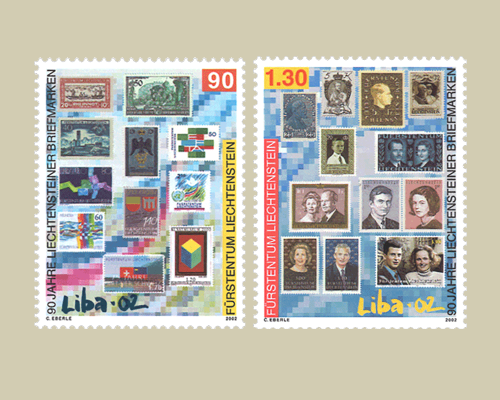 11th Stamp exhibition - LIBA 02 and 90 Y