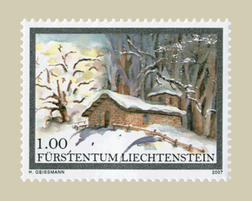 Noël - Vitrail d'église du Triesenberg